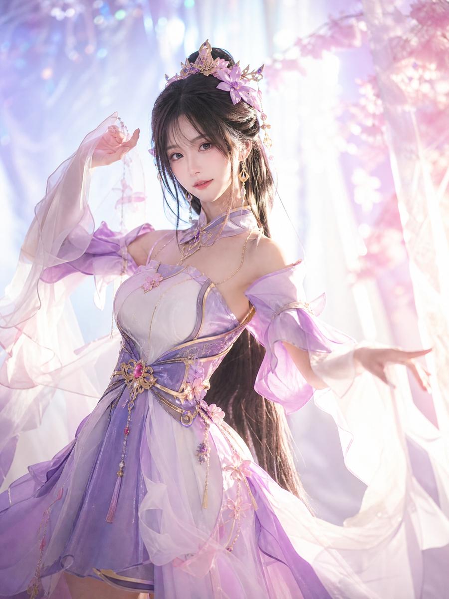 四虎 cosplay视频演示：汉服古风造型全过程